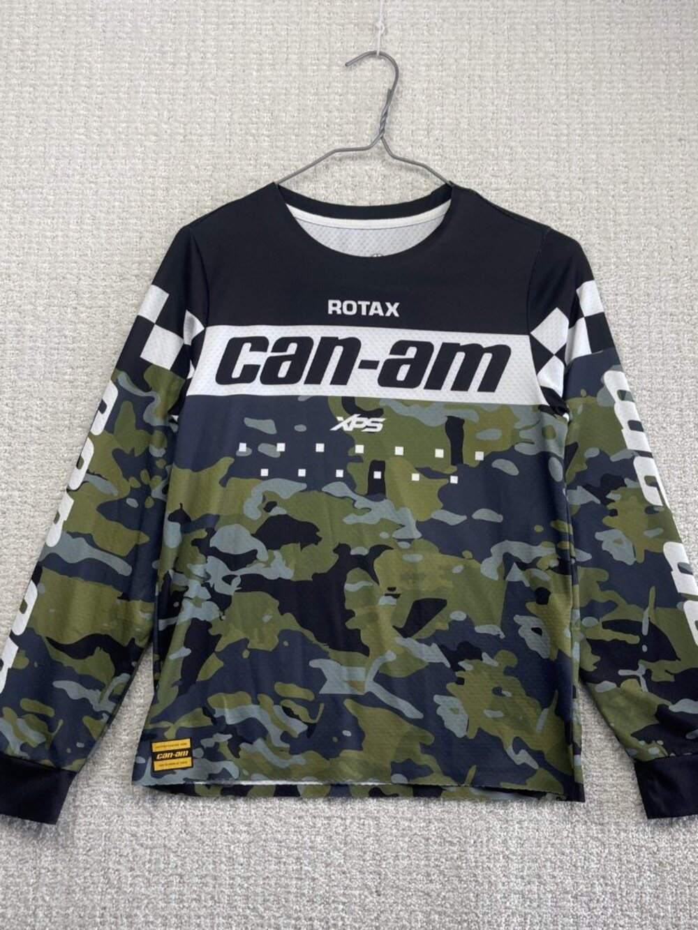 Can-Am Off Road Long Sleeve Camo Jersey Shirt Motocross BRP Youth Sz 14-16